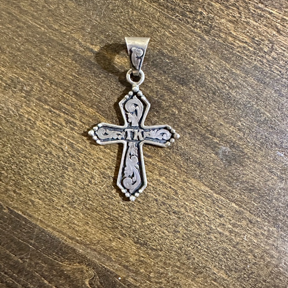 Silver Cross Pendant Necklace